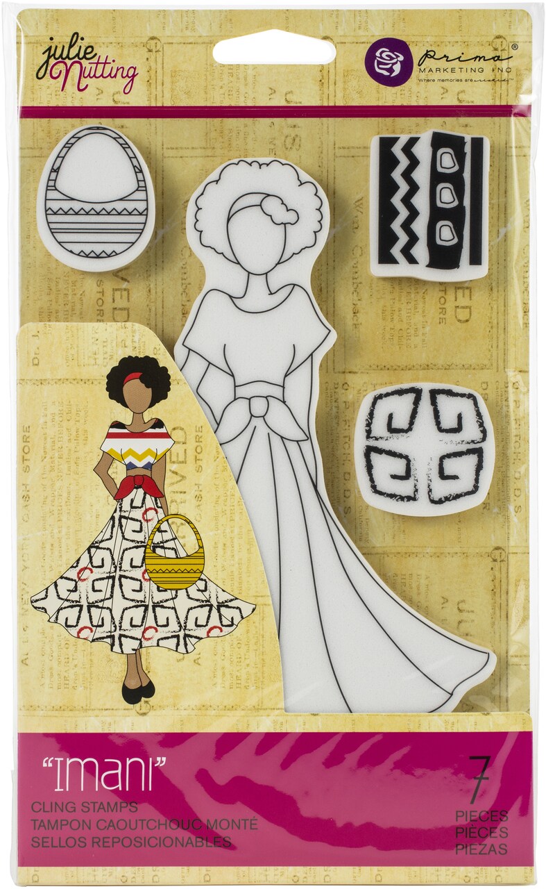 Prima Marketing Julie Nutting Mixed Media Cling Rubber Stamp-Imani